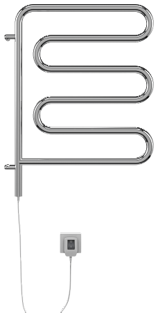 Электро 25 Ш-обр 450х570 поворотный Полотенцесушитель  TERMINUS Салехард - фото 2