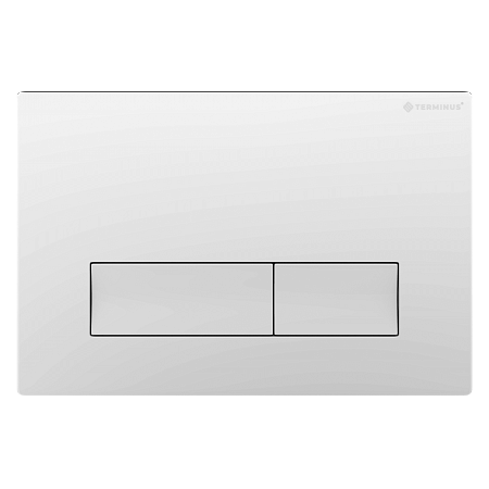 Клавиша смыва для инсталляции Terminus Classic кнопка прямоугольник цвет белый Салехард - фото 1